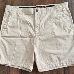 Architect Mens 42W Active Flex Deck Shorts Pants Beige Cotton Spandex Blend